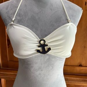 Off-white Anchor bikini top, Sz L